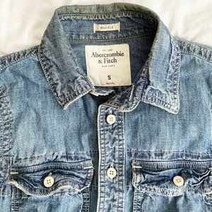 Denim Abercrombie Long Sleeve Button Up